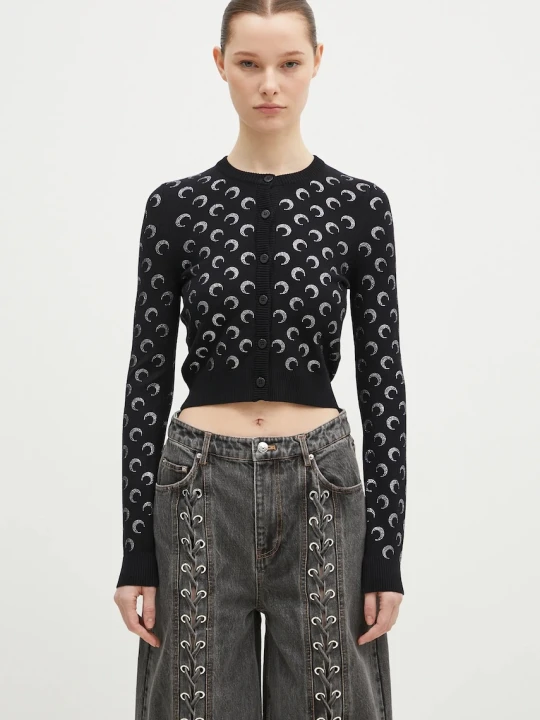 Zdjęcie produktu Marine Serre kardigan Moon Strass Knit Fitted Cardigan