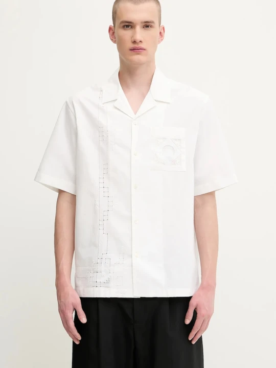 Zdjęcie produktu Marine Serre koszula bawełniana Regenerated Household Linen Bowling