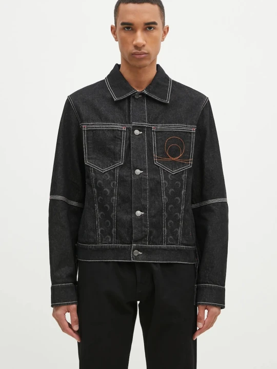 Zdjęcie produktu Marine Serre kurtka jeansowa Moon Laser Denim Trucker Jacket