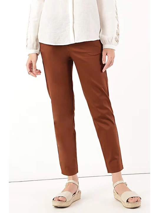 Zdjęcie produktu Marks & Spencer Spodnie chino w kolorze jasnobrązowym rozmiar: 36 / L31