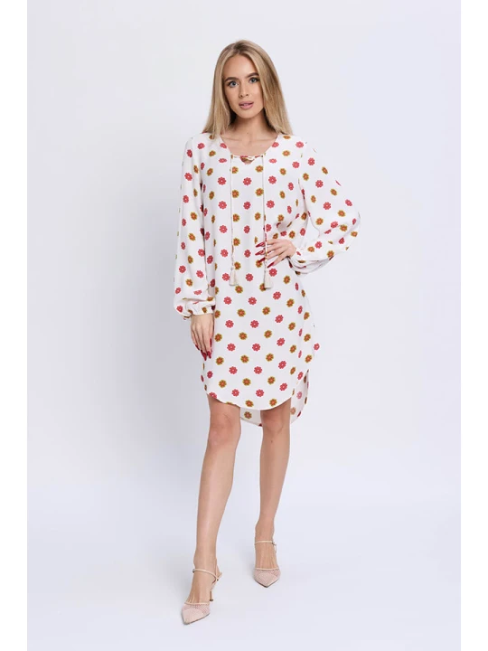 Zdjęcie produktu Marks & Spencer Sukienka w kolorze kremowo-różowym rozmiar: 44
