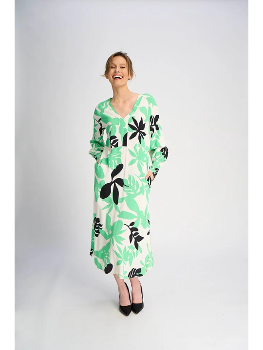 Zdjęcie produktu Marks & Spencer Sukienka w kolorze zielono-biało-czarnym rozmiar: 47