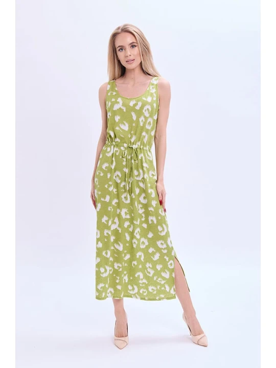 Zdjęcie produktu Marks & Spencer Sukienka w kolorze zielono-białym rozmiar: 38
