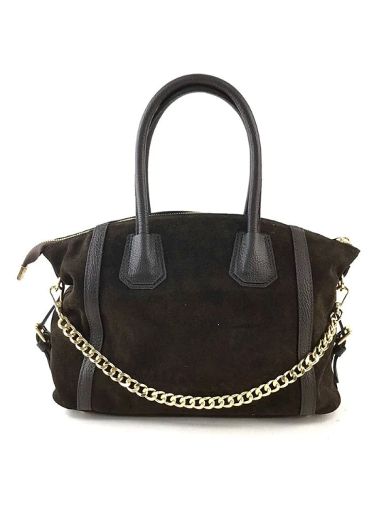 Zdjęcie produktu Marlon Skórzana torebka "Shania" w kolorze czarnym - 36 x 21 x 12 cm rozmiar: onesize