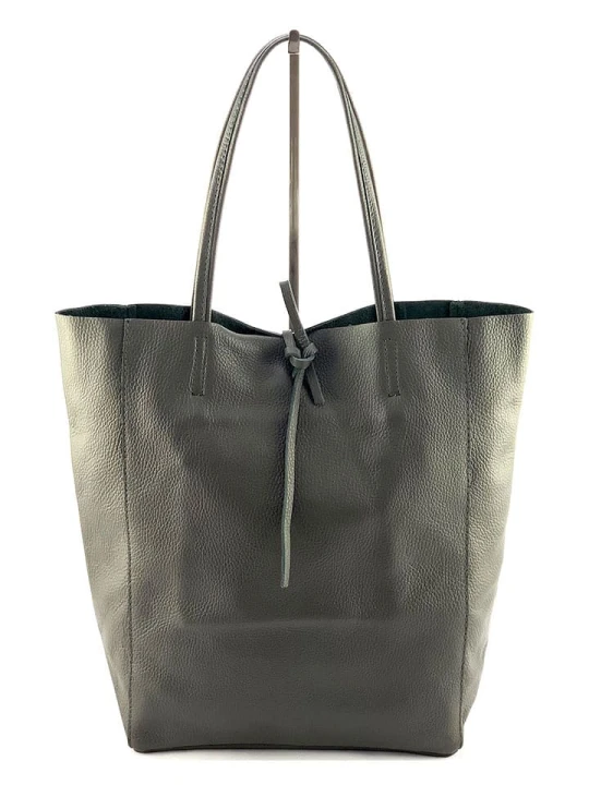 Zdjęcie produktu Marlon Skórzany shopper bag w kolorze antracytowym - 37 x 40 x 12 cm rozmiar: onesize