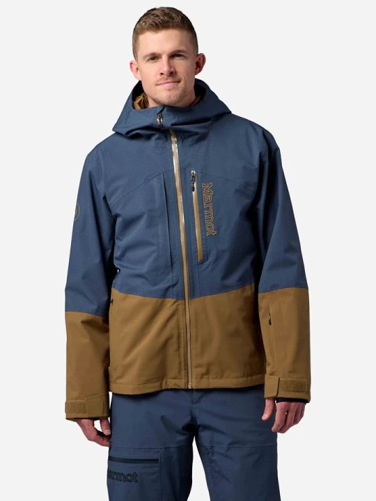 Zdjęcie produktu Marmot Kurtka narciarska "Refuge" w kolorze jasnobrązowo-niebieskim rozmiar: M