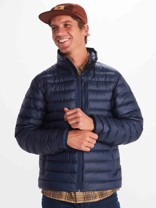 Zdjęcie produktu Marmot Kurtka pikowana "Highlander" w kolorze granatowym rozmiar: M