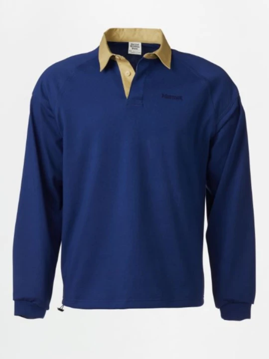 Zdjęcie produktu Marmot Sweter "Mountain Works Rugby" w kolorze granatowo-beżowym rozmiar: M