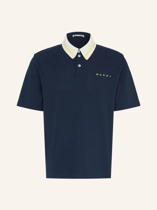 Zdjęcie produktu Marni Koszulka Polo Z Pikowanym Wzorem blau GRANATOWY