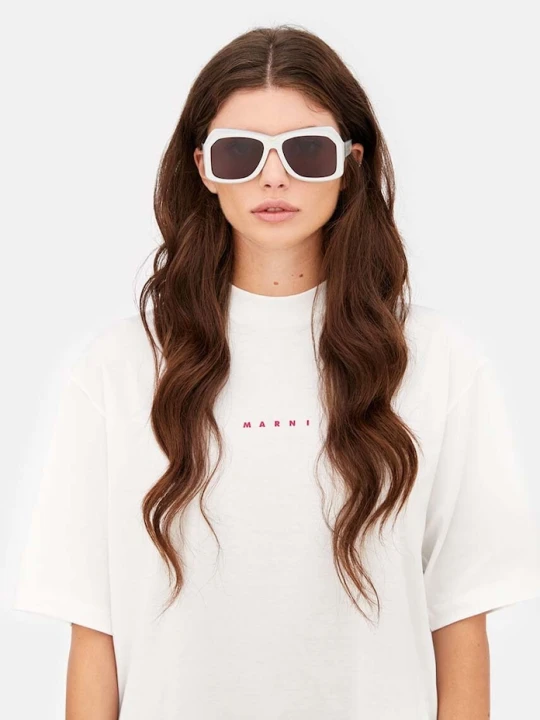 Zdjęcie produktu Marni okulary przeciwsłoneczne Tiznit Metallic Silver szary