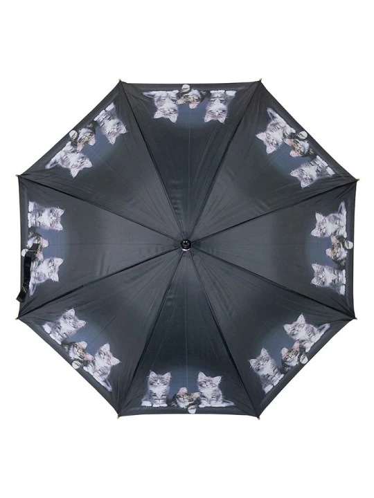 Zdjęcie produktu Mars & More Parasol "Kittens" w kolorze czarnym - Ø 105 cm rozmiar: onesize
