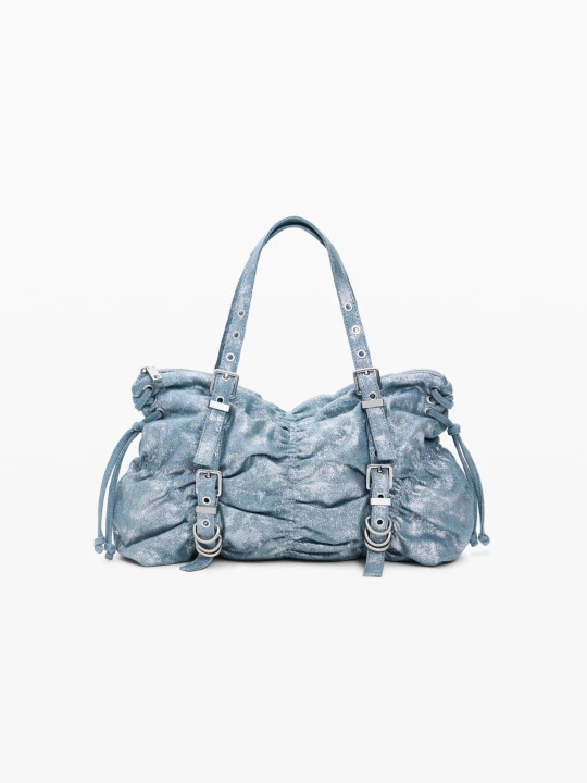 Zdjęcie produktu Marszczona torba z denimu Desigual niebieski