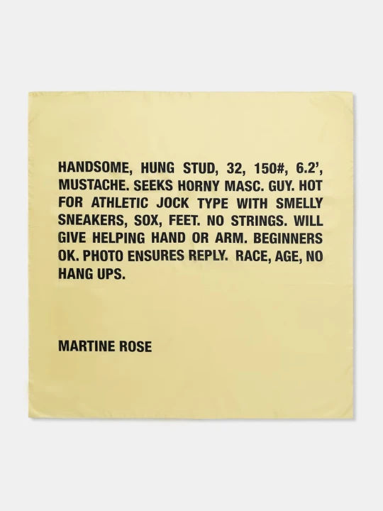 Zdjęcie produktu Martine Rose Classified chusta jedwabna