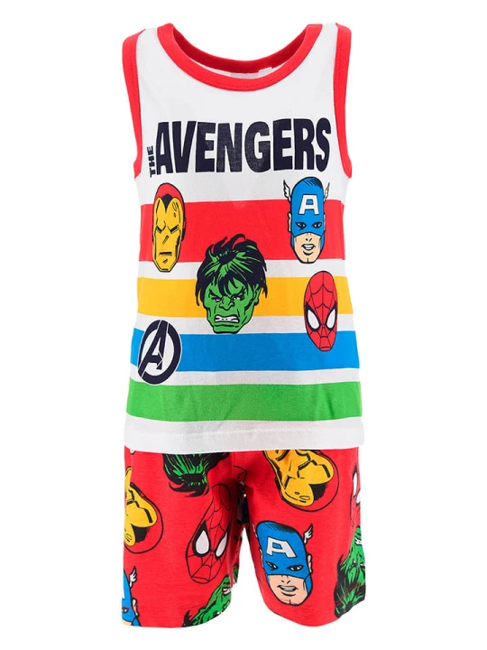 Zdjęcie produktu MARVEL Avengers Piżama "Avengers Classic" w kolorze czerwonym ze wzorem rozmiar: 104