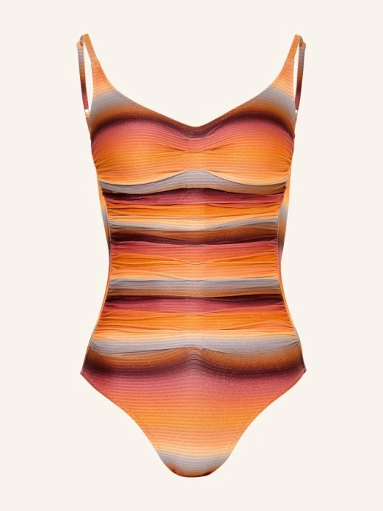 Zdjęcie produktu Maryan Mehlhorn Strój Kąpielowy Z Fiszbinami Sundrenched Z Brokatową Przędzą orange