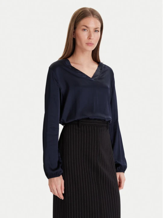 Zdjęcie produktu Maryley Bluzka 25IB824 / 18BL Granatowy Regular Fit