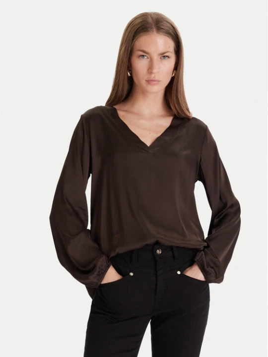 Zdjęcie produktu Maryley Bluzka 25IB824 / 18CO Brązowy Regular Fit