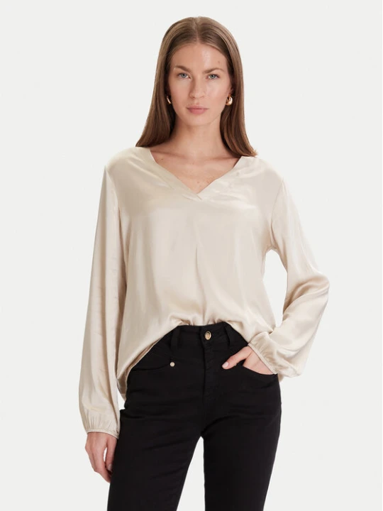 Zdjęcie produktu Maryley Bluzka 25IB824 / 18LA Beżowy Regular Fit