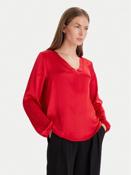 Zdjęcie produktu Maryley Bluzka 25IB824 / 18MA Czerwony Regular Fit