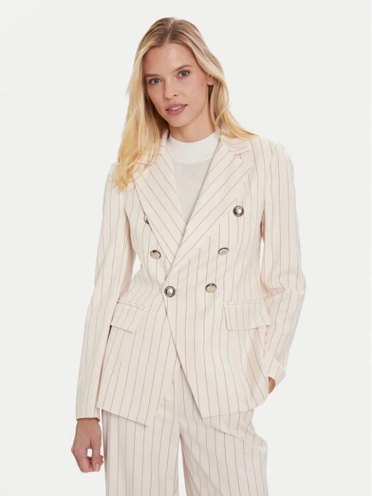 Zdjęcie produktu Maryley Marynarka 25IB139/M17 Écru Regular Fit Kremowy