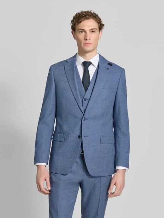 Zdjęcie produktu Marynarka 2-guzikowa w kroju modern fit z kieszeniami z patkami model 'Ezzo' Digel Jasnoniebieski