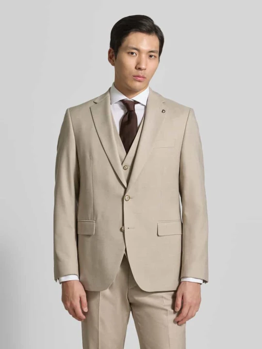 Zdjęcie produktu Marynarka 2-guzikowa w kroju modern fit z kieszeniami z patkami model 'Ezzo' Digel Beżowy