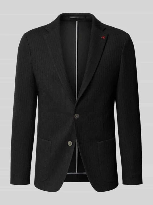 Zdjęcie produktu Marynarka 2-guzikowa z naszywanymi kieszeniami w kroju slim fit Roy Robson Czarny