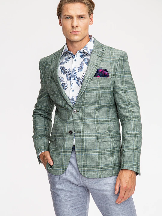 Zdjęcie produktu Marynarka C LEONARDO MAZS000413 Giacomo Conti zielony