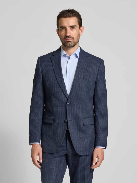 Zdjęcie produktu Marynarka Comfort Fit jednorzędowa na 2 guziki z kieszeniami z patkami Christian Berg Niebieski