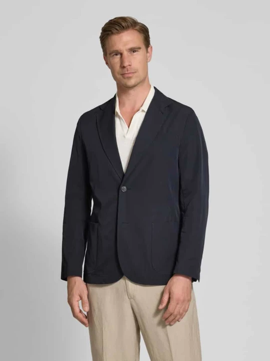 Zdjęcie produktu Marynarka do garnituru o kroju regular fit z fakturowanego materiału Tommy Hilfiger Granatowy