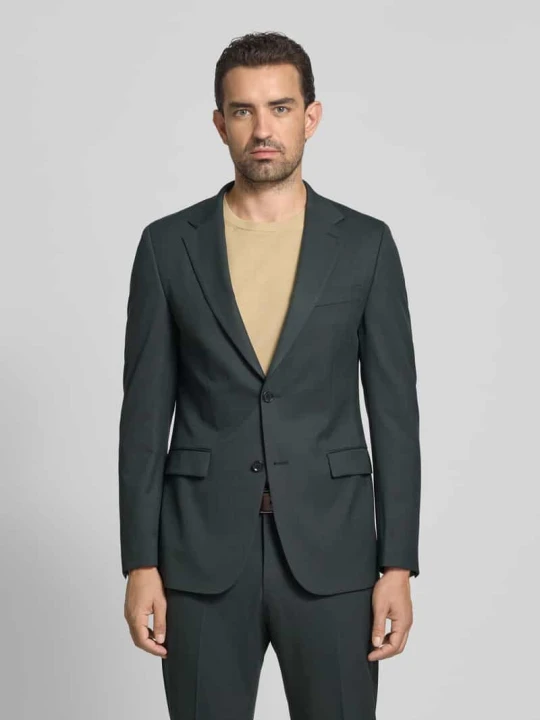 Zdjęcie produktu Marynarka garniturowa o kroju slim fit z dodatkiem wełny model „ALZER 3” Strellson Ciemnozielony