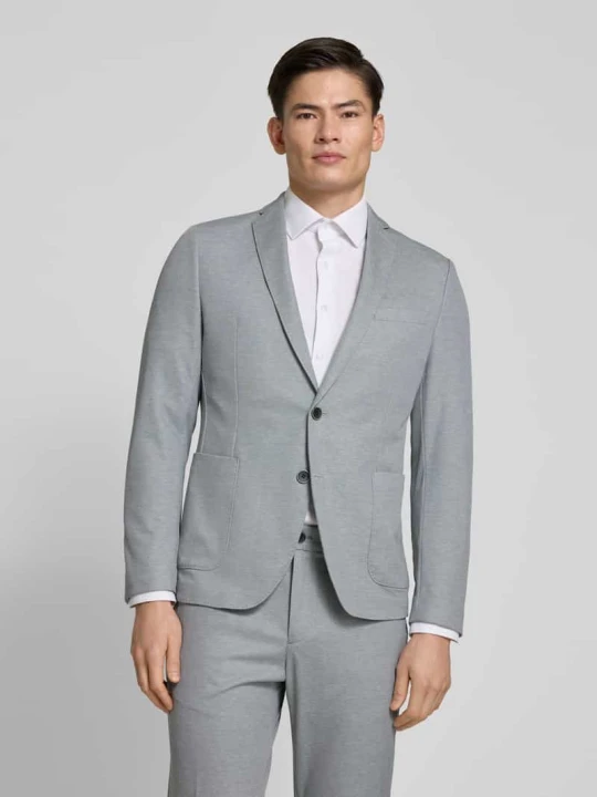 Zdjęcie produktu Marynarka do garnituru o kroju slim fit z dwukolorowego dżerseju pik ze streczem model ‘O JOGG’ s.Oliver Jasnoszary