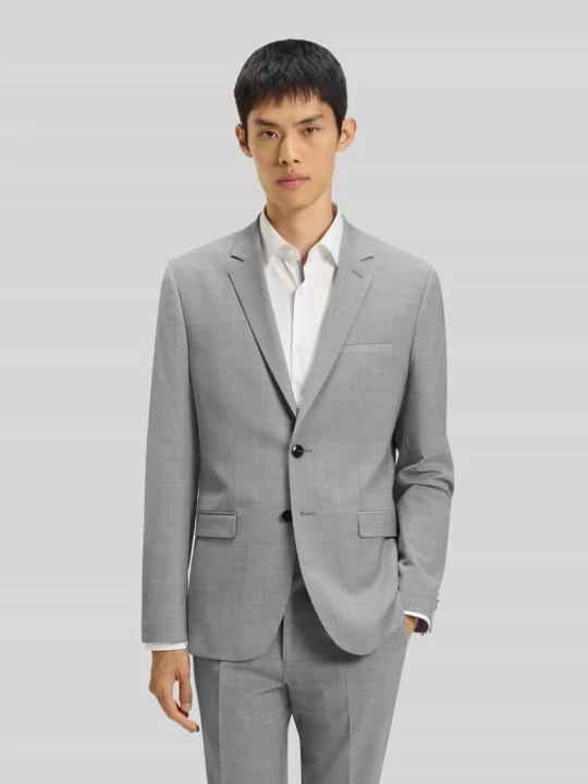 Zdjęcie produktu Marynarka do garnituru o kroju slim fit z mieszanki wełny model ‘ARTI’ Hugo Srebrny