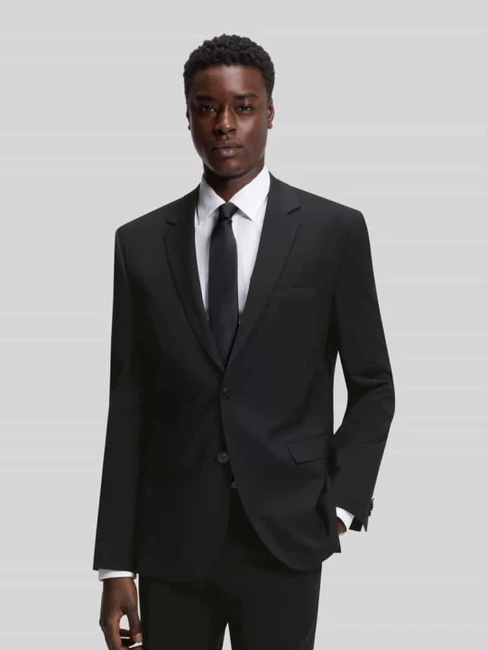 Zdjęcie produktu Marynarka do garnituru o kroju slim fit z mieszanki wełny model ‘ARTI’ Hugo Czarny