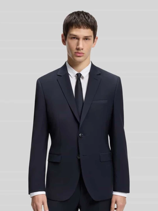 Zdjęcie produktu Marynarka do garnituru o kroju slim fit z mieszanki wełny model ‘ARTI’ Hugo Granatowy