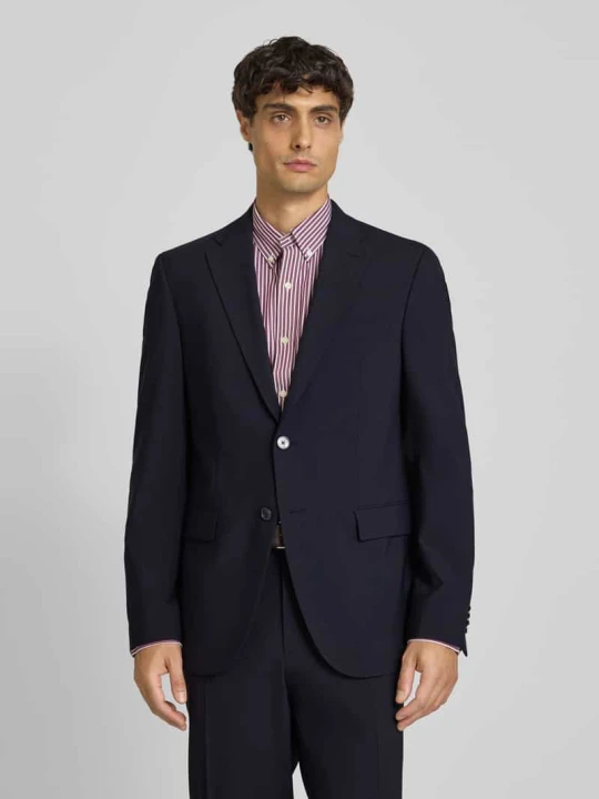 Zdjęcie produktu Marynarka garniturowa o kroju slim fit z mieszanki żywej wełny model 'H-HARVEY-MM-C-NF' Boss Granatowy