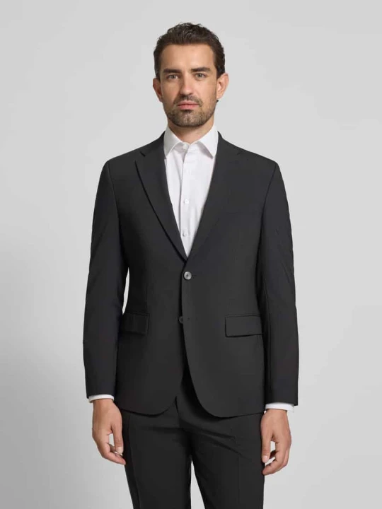 Zdjęcie produktu Marynarka garniturowa o kroju slim fit z mieszanki żywej wełny model 'H-HARVEY-MM-C-NF' Boss Czarny