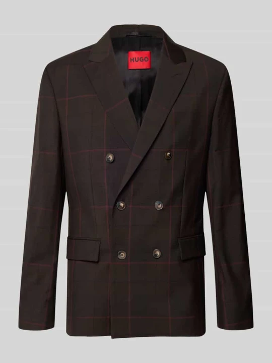 Zdjęcie produktu Marynarka garniturowa Extra krój slim fit z czystej żywej wełny model 'Arti' Hugo Ciemnobrązowy