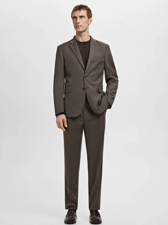 Zdjęcie produktu Marynarka garniturowa Milan slim fit brązowy - Mężczyzna - - MANGO MAN