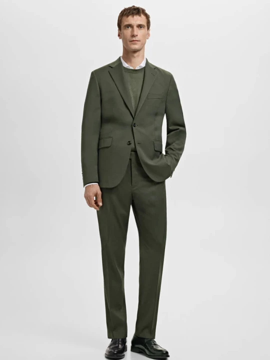 Zdjęcie produktu Marynarka garniturowa Milan slim fit khaki - Mężczyzna - MANGO MAN