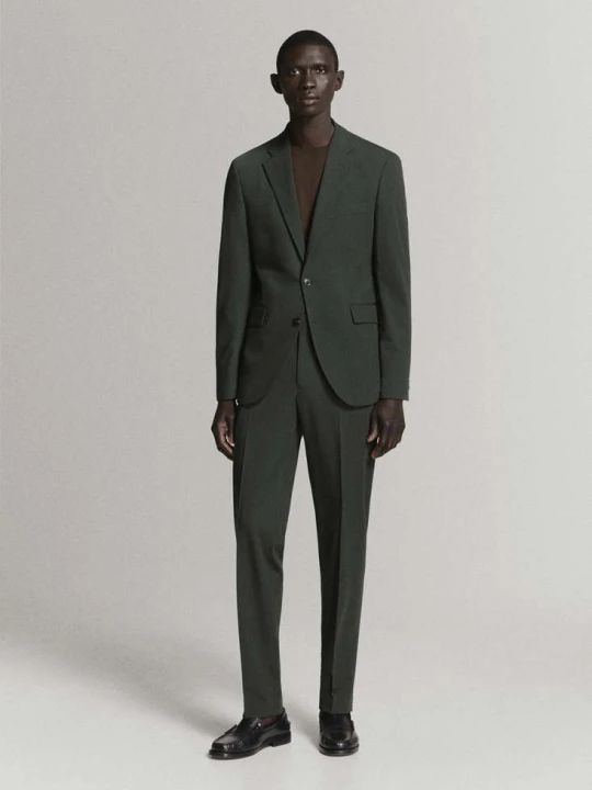 Zdjęcie produktu Marynarka garniturowa Milan slim fit khaki - Mężczyzna - MANGO MAN
