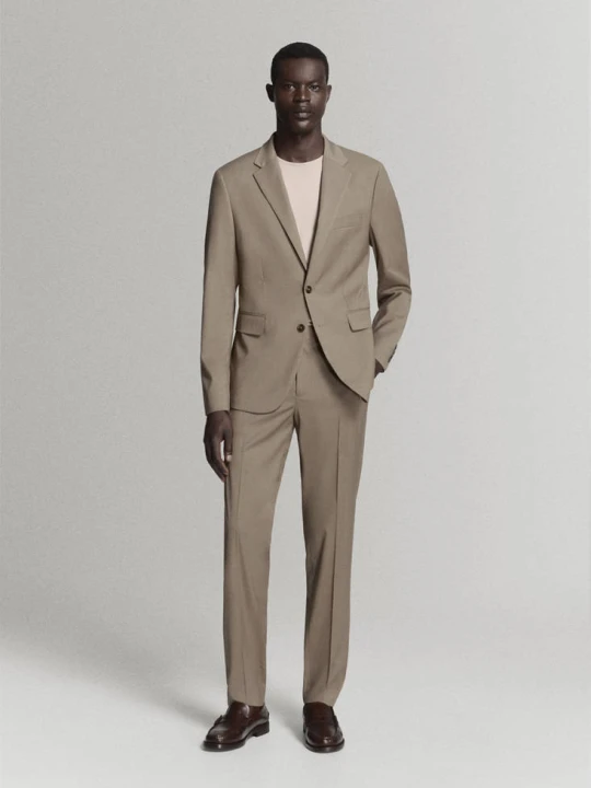 Zdjęcie produktu Marynarka garniturowa Milan slim fit średni brązowy - Mężczyzna - - MANGO MAN