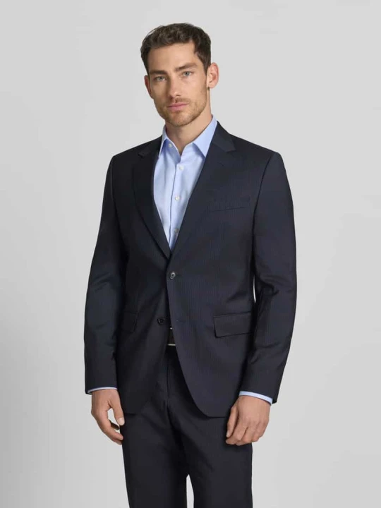 Zdjęcie produktu Marynarka garniturowa o kroju slim fit z czystej żywej wełny model 'H-HUGE-263' Boss Granatowy