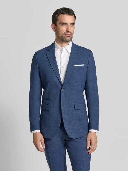 Zdjęcie produktu Marynarka garniturowa o kroju slim fit z dodatkiem wełny model ‘OASIS’ Selected Granatowy
