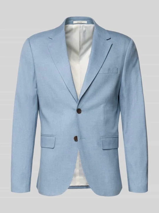 Zdjęcie produktu Marynarka garniturowa o kroju slim fit z dodatkiem wełny model 'SLIM-MAX LANO' Selected Niebieski