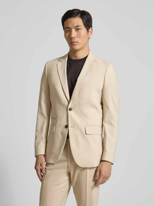 Zdjęcie produktu Marynarka garniturowa o kroju slim fit z dodatkiem wełny Model 'SLIM-NEIL' Selected Złamany biały