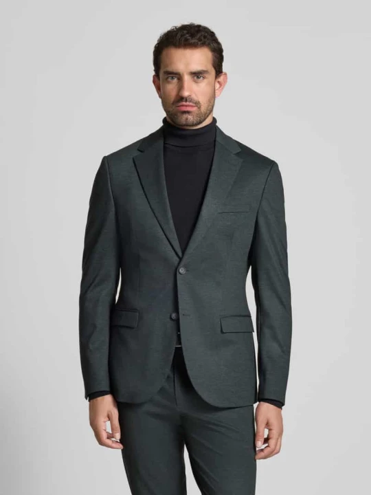Zdjęcie produktu Marynarka garniturowa o kroju slim fit z dodatkiem wiskozy MCNEAL Ciemnozielony