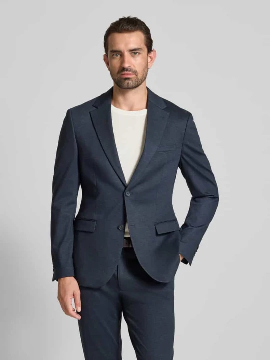 Zdjęcie produktu Marynarka garniturowa o kroju slim fit z dodatkiem wiskozy MCNEAL Ciemnoniebieski