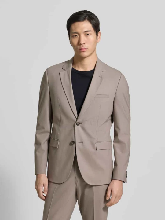 Zdjęcie produktu Marynarka garniturowa o kroju super slim fit z mieszanki wełny model 'ARTI' Hugo Jasnobrązowy