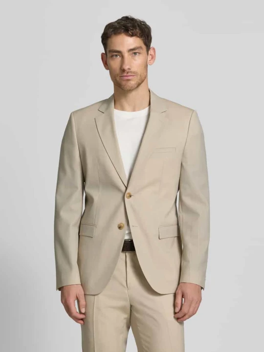 Zdjęcie produktu Marynarka garniturowa o kroju super slim fit z mieszanki żywej wełny model 'ARTI' Hugo Piaskowy